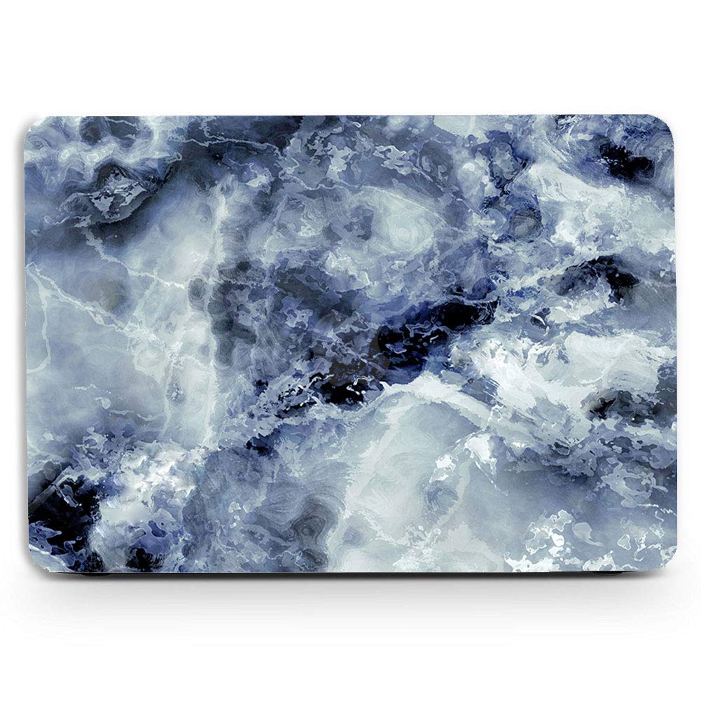 Bizcustom Painting Case for MacBook Air 13 Inch 2019 2018 with Retina Display Touch ID Model A1932 Hard Rubberized Customize Design Shell and Keyboard Cover (Cloudy Marble)