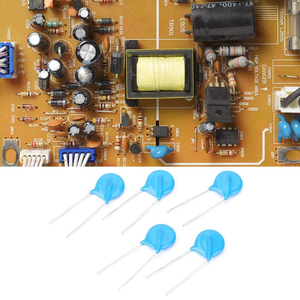 Varistori 50 pezzi, varistori MOV, resistori dipendenti dalla tensione, varistori a disco con conduttori radiali, 10D431K 10D-431K diametro 10mm 430V