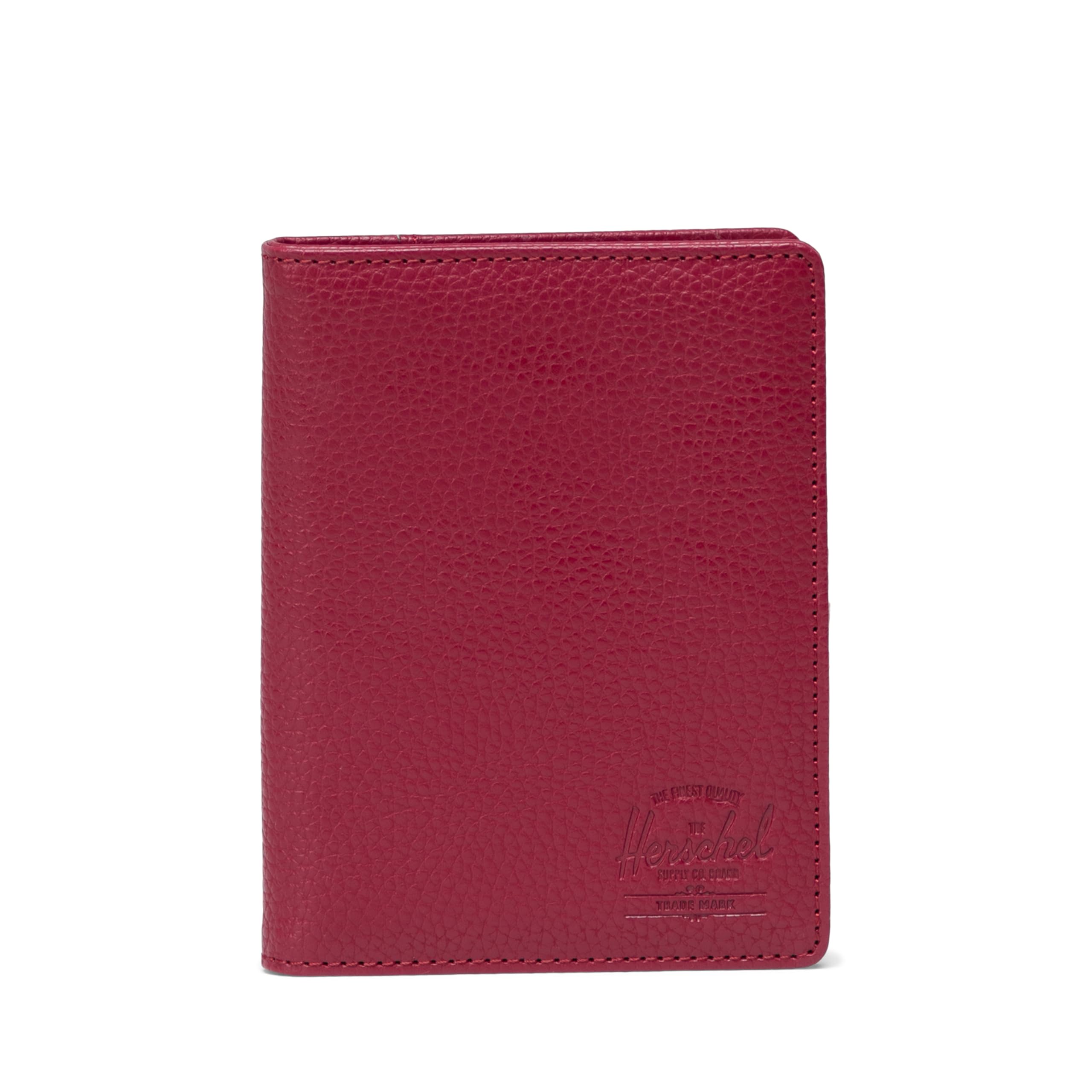 Raynor Passport Holder Vegan Leather, Cherry Red