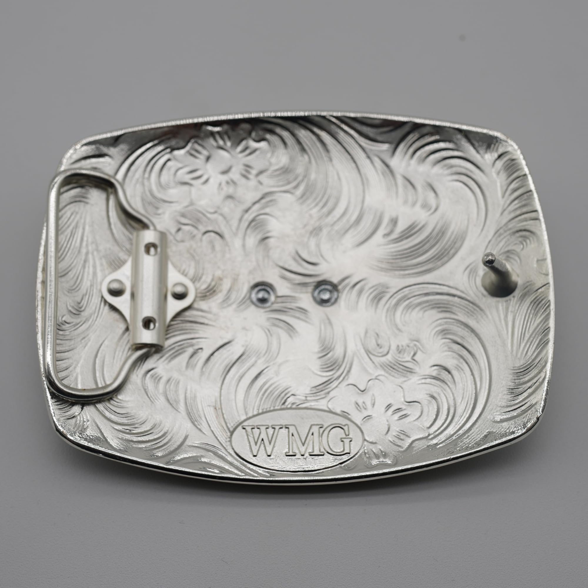 WMG Praying Cowboy Cross Religious Faith Large Huge Rodeo Western Gold Tone Belt Buckle