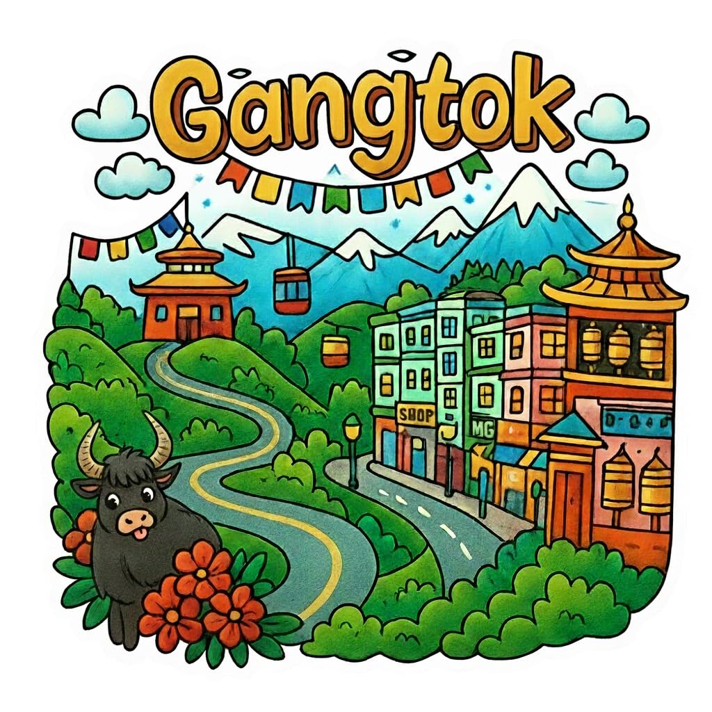 Guwahati Fridge Magnet - Assam Souvenir -4 Guwahati Fridge Magnet - Assam Souvenir -4