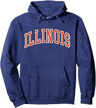 Retro Illinois Tee Vintage Illinois Orange Blue Throwback IL Pullover Hoodie