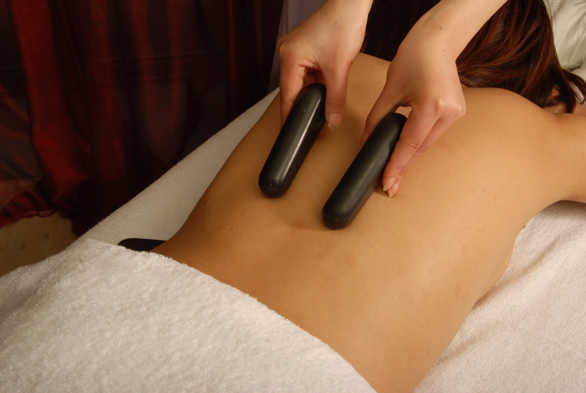 Master Massage Zestaw trójkątnych kamieni (12 cm x 4,8 cm x 3 cm)