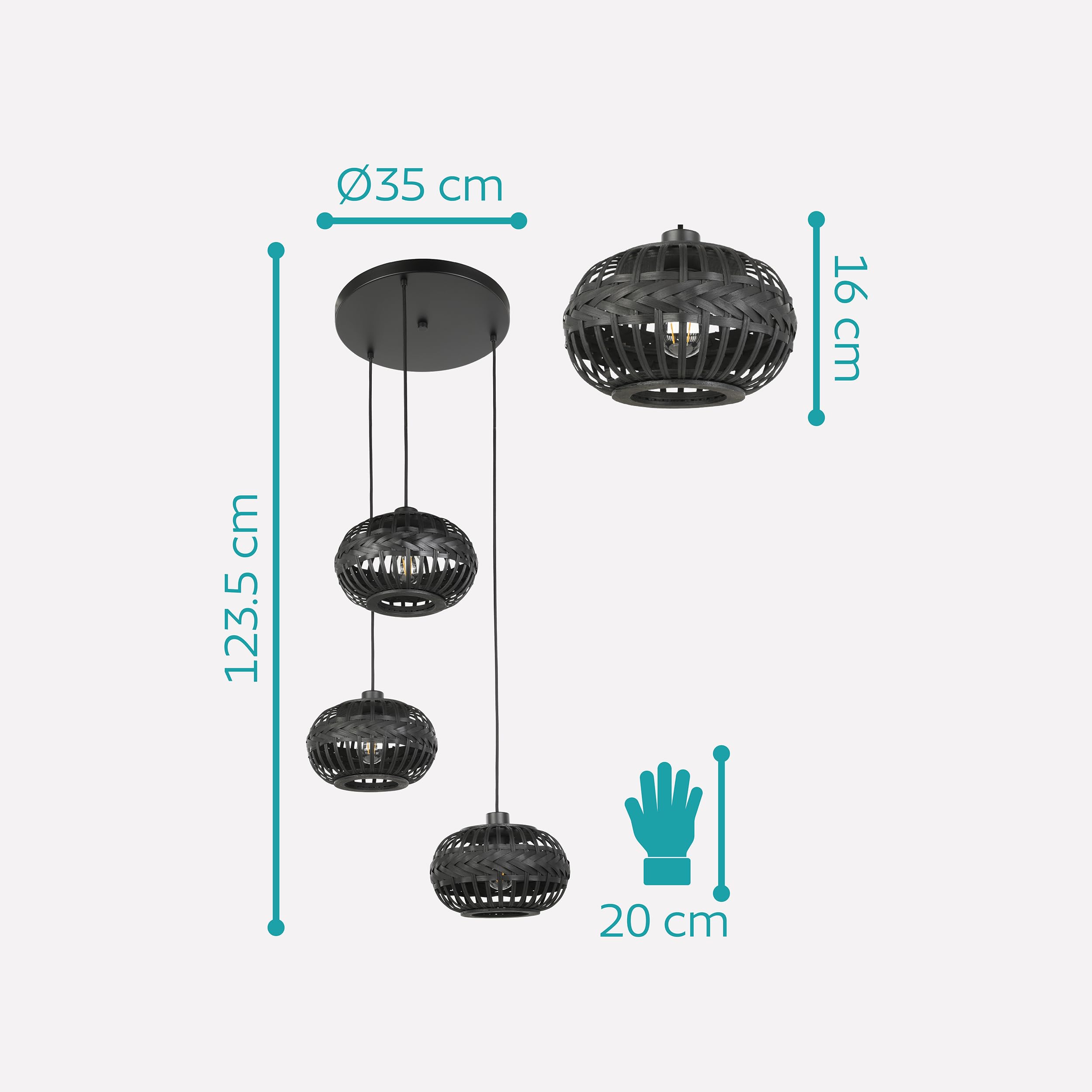 EGLO Cluster lampa wisząca Towcester