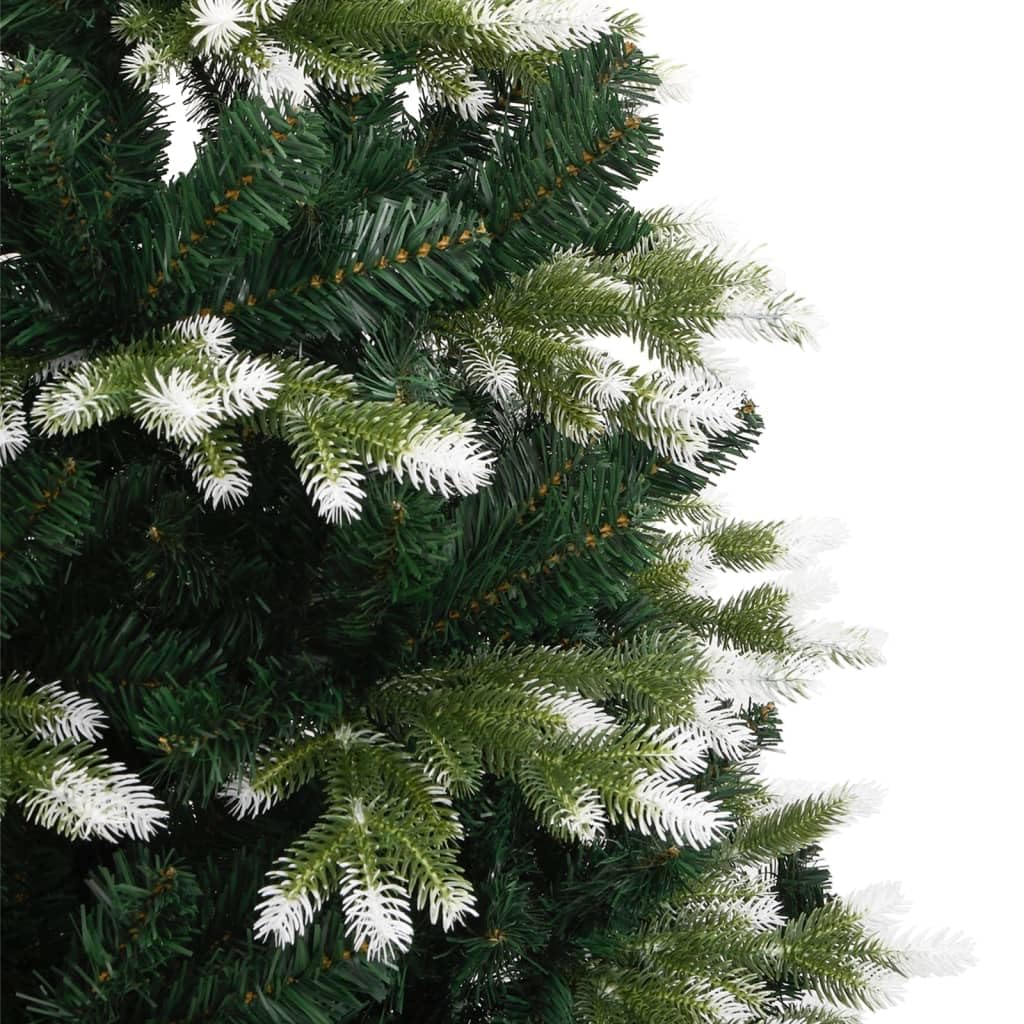 Sztuczna choinka, składana, śnieżna, 150 cm, z 397 końcówkami PCW i 117 PE, stabilny metalowy stojak, naturalny wygląd, do użytku wewnątrz i na zewnątrz, dekoracja zimowa