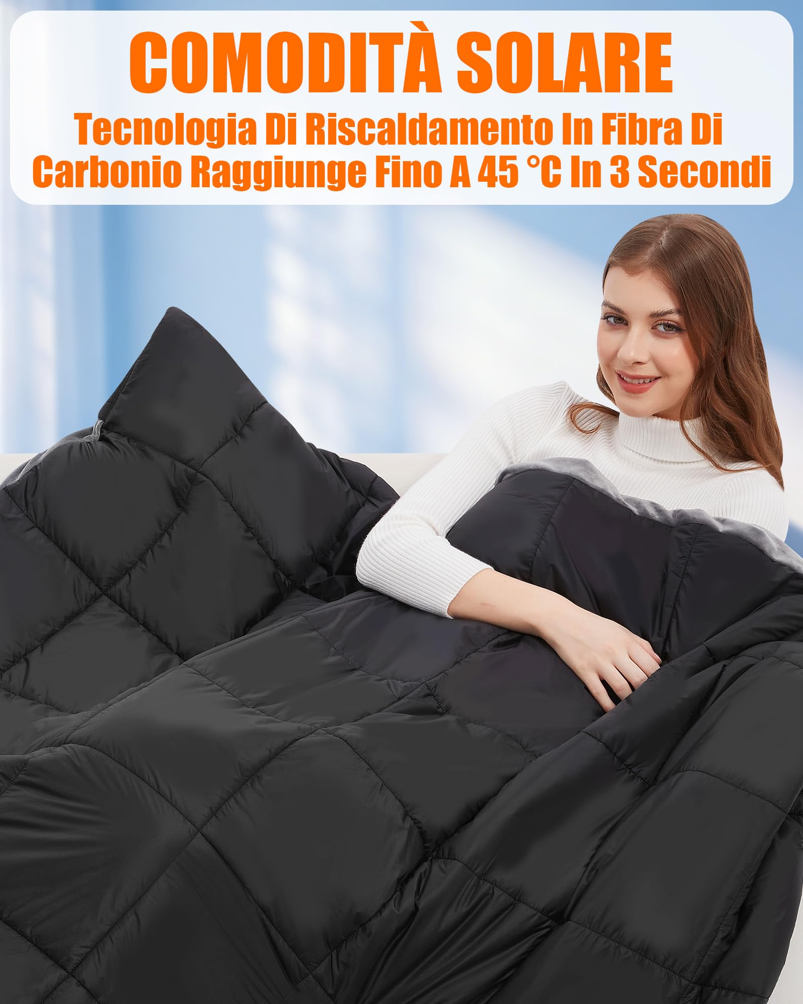 CYCYHEAT Coperta Riscaldante Elettrica Senza Fili 20000mAh 7,4V