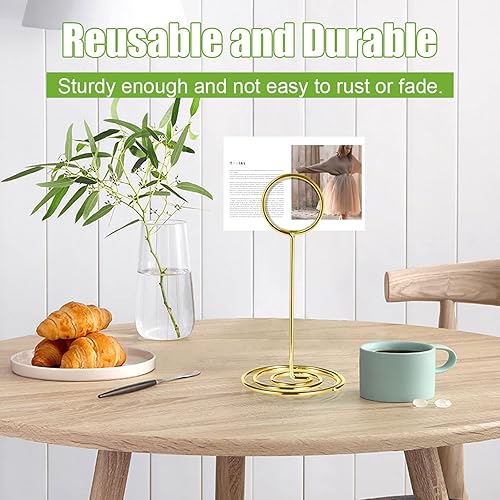 Miniatura 5 de Soporte para números de mesa, soporte para tarjetas de lugar, con nombre delicado, reutilizable, para fotos, notas, para boda, fiesta de cumpleaños,