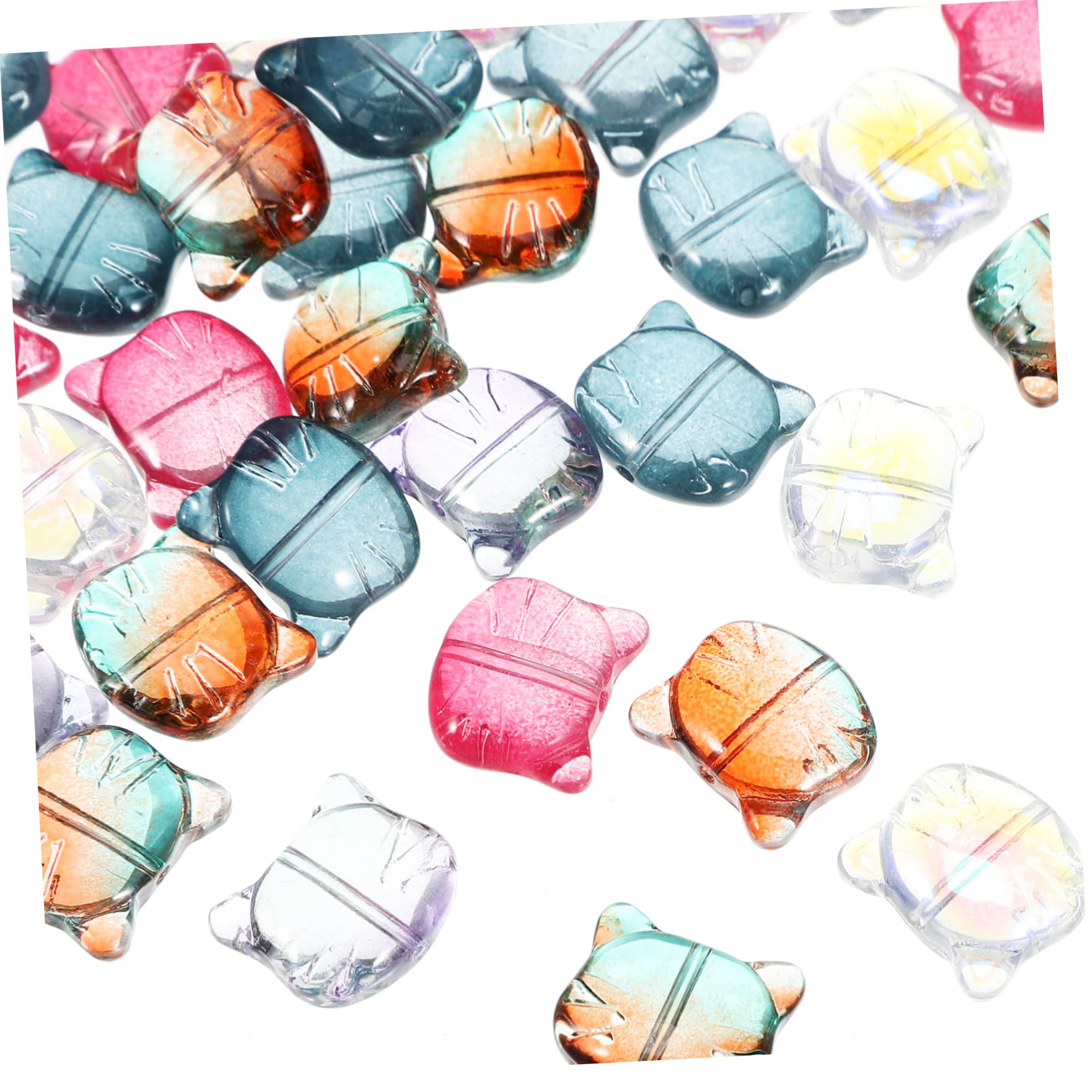 jojofuny 5 Set Pz Perline Colorate Forma Kit Perline Per Bracciali E Collane Distanziatrici Per Creazioni Artigianali Per Amanti Dei 50 Pezzi * 5