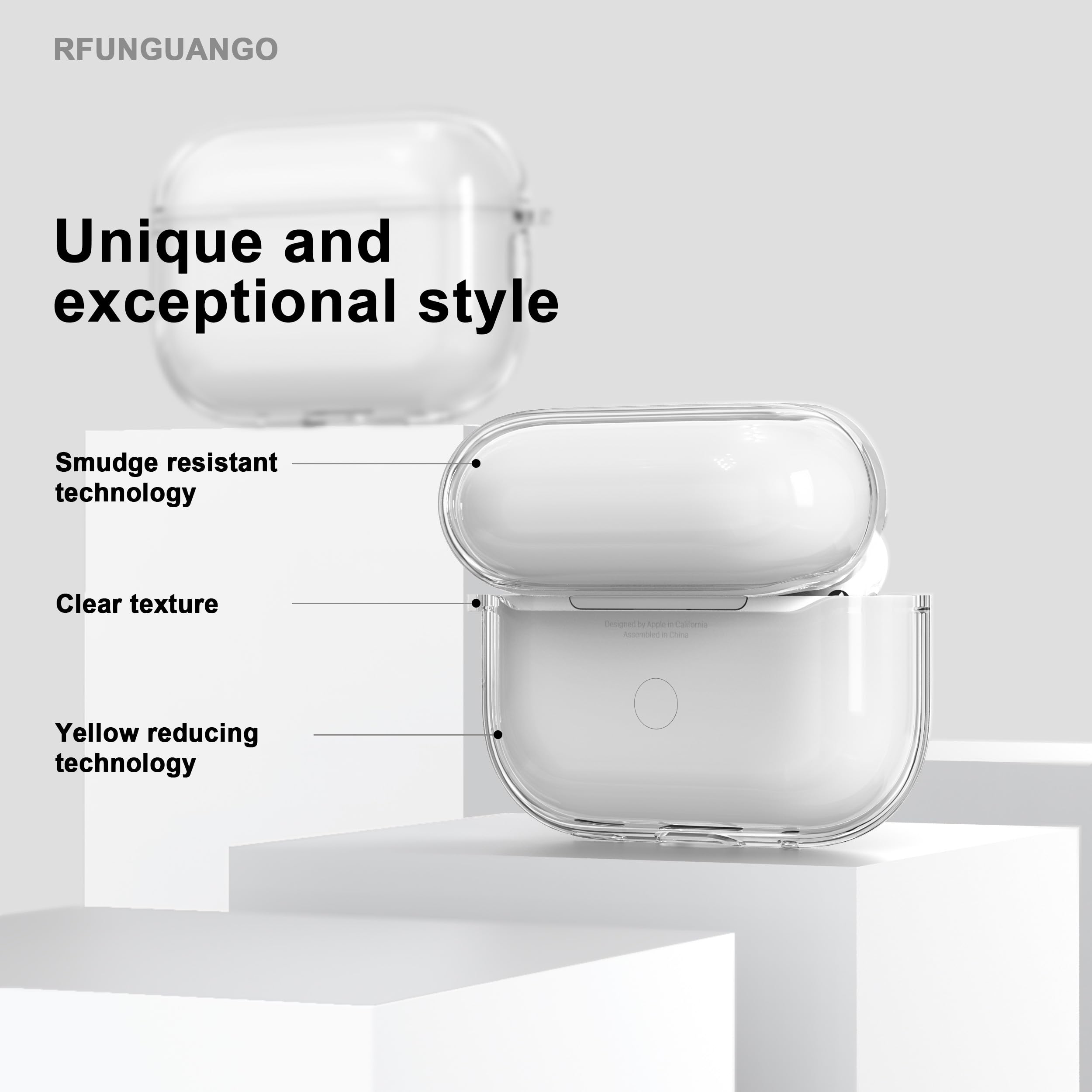 Amazon | RFUNGUANGO for AirPods Pro 3ケース 透明ソフトTPUケース