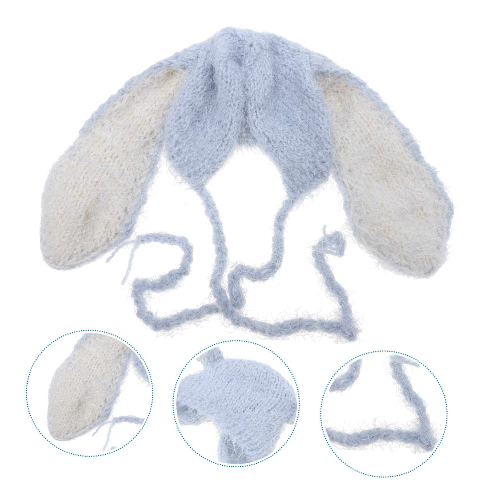 Sombrero De Conejito Capucha De Orejas De Conejo Gorros Orejas Largas Bebe Gorro De Bebe con as Largas De Invierno Infantil De Invierno Grey Spandex