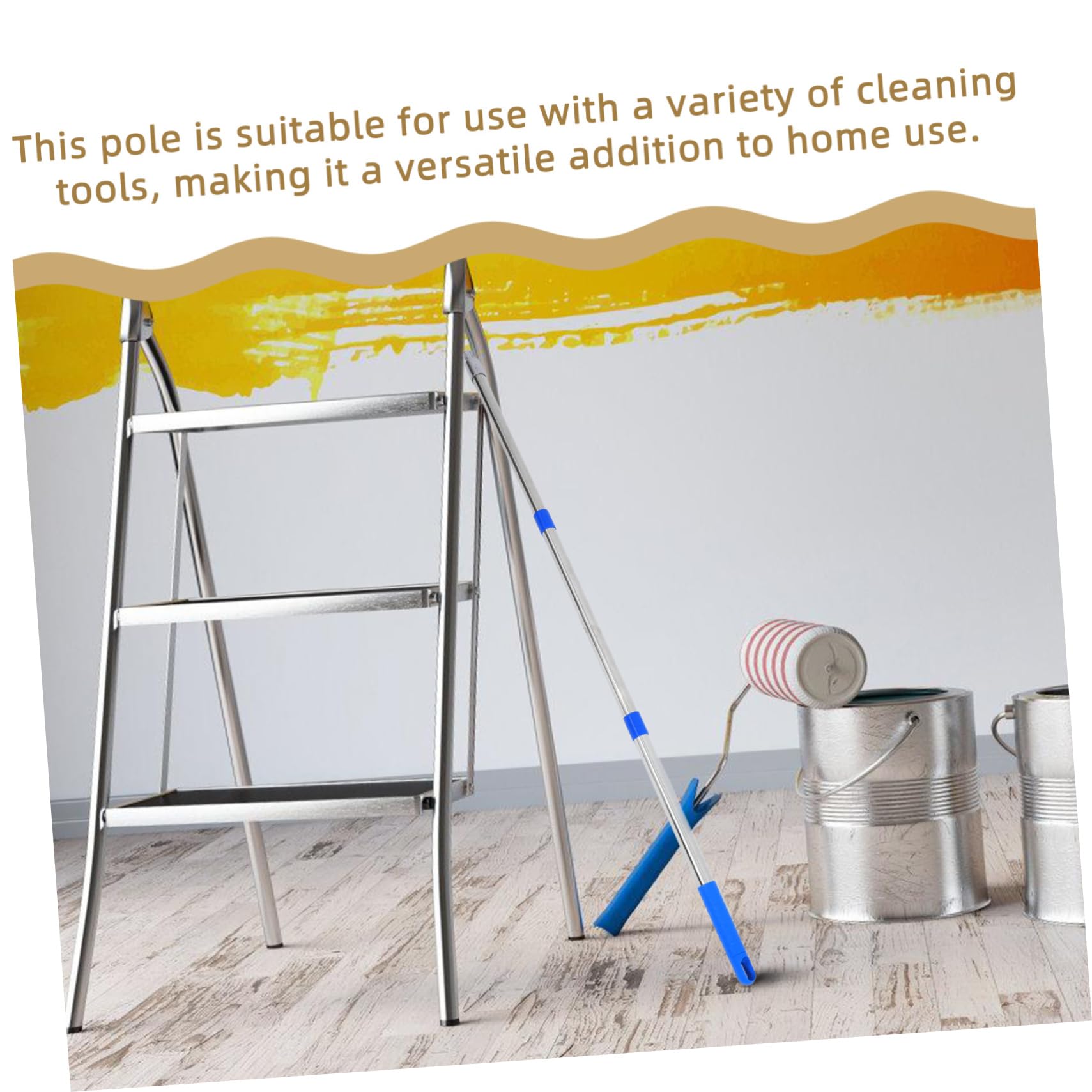 Angoily 5sets Asta Telescopica Inossidabile Estensione Per Rulli e Pennelli Per Pittura Strumento Per Accesso Zone Alte Design Rimovibile Per Facile Trasporto e Stoccaggio