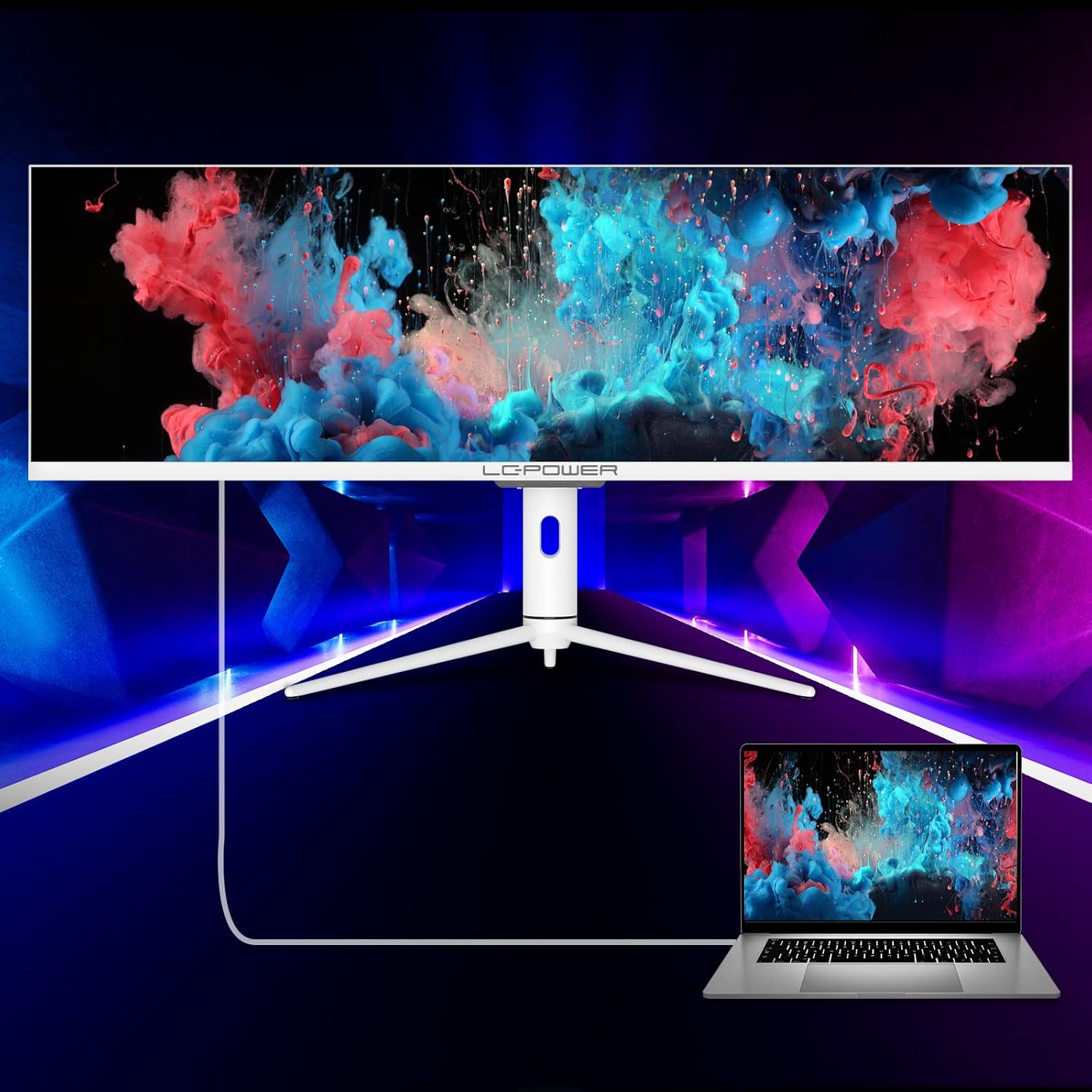 LC-Power UltraWide Monitor Gaming 44 DFHD IPS, 3840 x 1080, HDR 600, AMD FreeSync 120 Hz, 32:9 Bildformat, DP 1.2, 125% sRGB, HDMI 2.0, HDMI 1.4, USB 3.0, USB-C, GamePlus, PIP/PBP(LC-M44-DFHD-120) LC-Power UltraWide Monitor Gaming 44 DFHD IPS, 3840 x 1080, HDR 600, AMD FreeSync 120 Hz, 32:9 Bildformat, DP 1.2, 125% sRGB, HDMI 2.0, HDMI 1.4, USB 3.0, USB-C, GamePlus, PIP/PBP(LC-M44-DFHD-120)