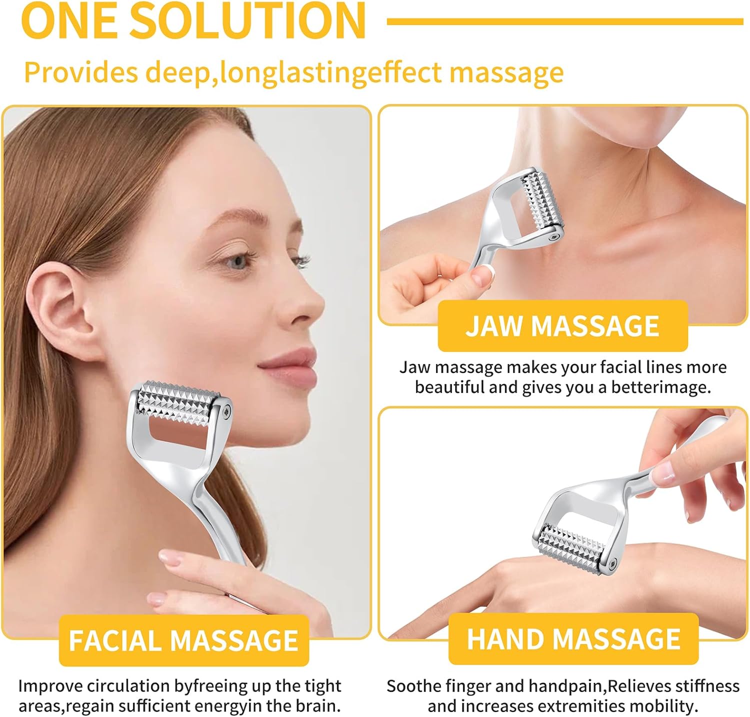 Running man Acupressure Roller,Acupuncture Roller for Muscle Pain Relief, Massage Roller-Deep Tissue Massage Tool for Face,Hand, Foot, and Neck - Image 3