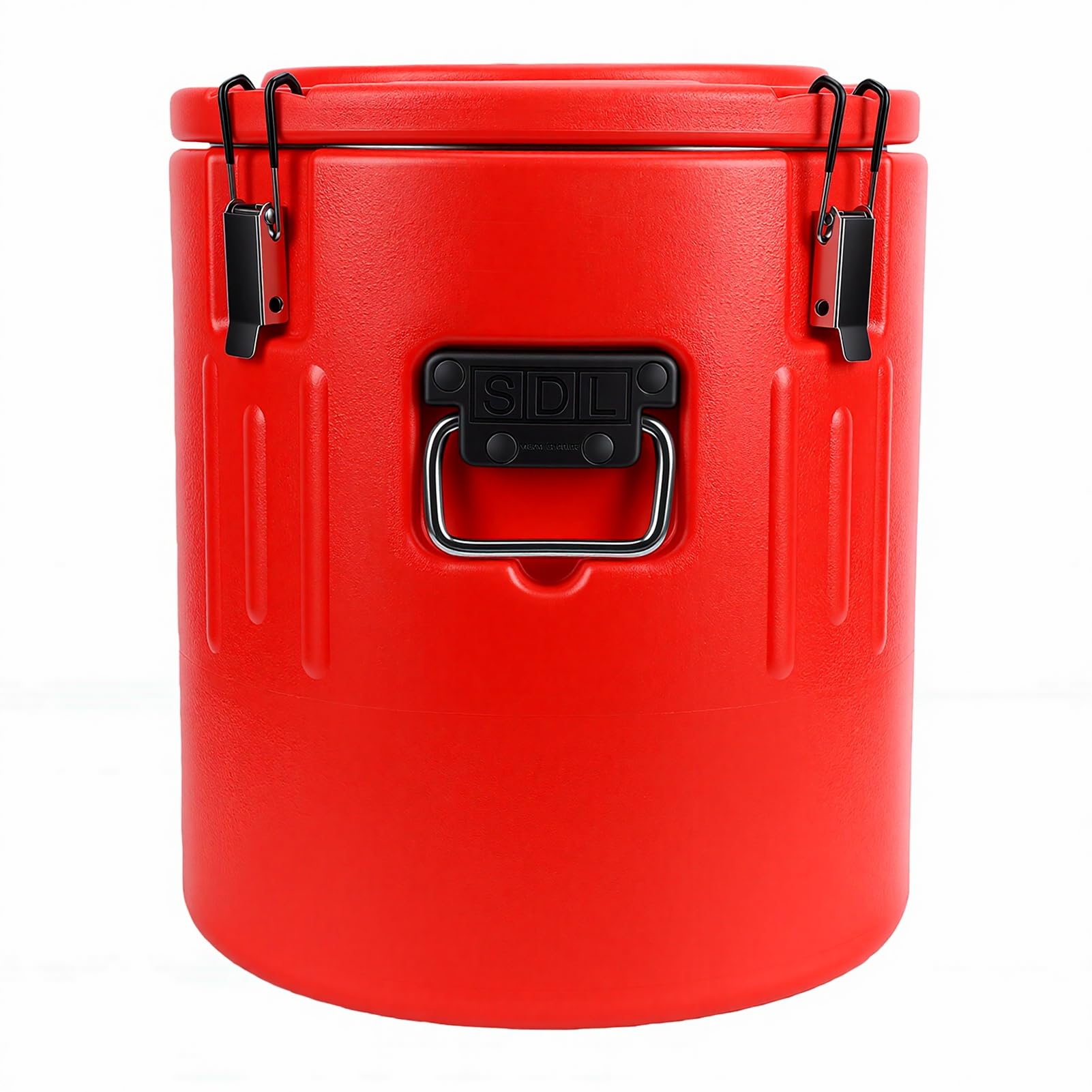 Contenedor Aislado Comercial, Cubo de Almacenamiento de Alimentos Fríos y Calientes de Acero Inoxidable de 40 Litros, con Retención de Temperatura las 24 Horas y Tapa Sellada, Ideal para