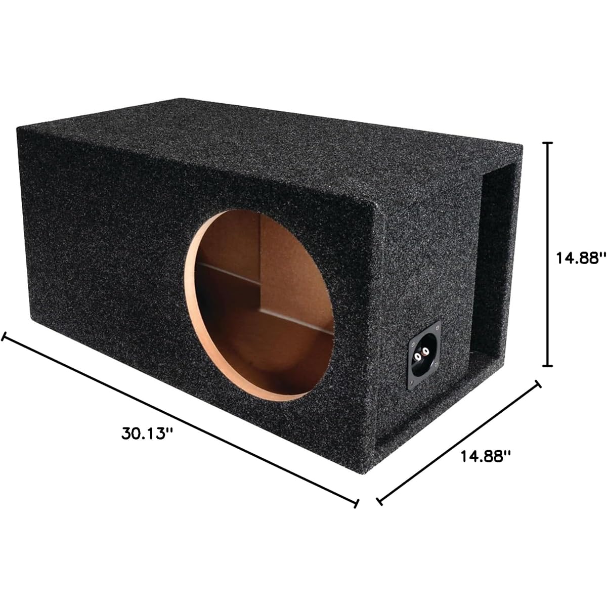 8 Inch Subwoofer Atrend 8 Inch Vented Enclosure Carpeted Car Subwoofer Speaker Box - Improves Audio Quality, Sound And Bass - High Grade MDF Construction With Nickel 8 Inch Subwoofer Box