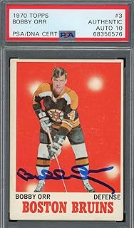 Bobby Orr Autographed 1970 Topps Hockey Signed Card #3 Auto PSA 10 68356576
