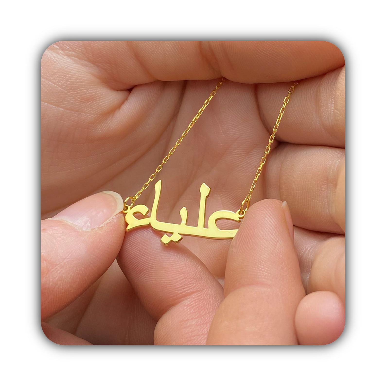 Su misura arabo collana con nome gioiello compleanno per lei Festa della Mamma