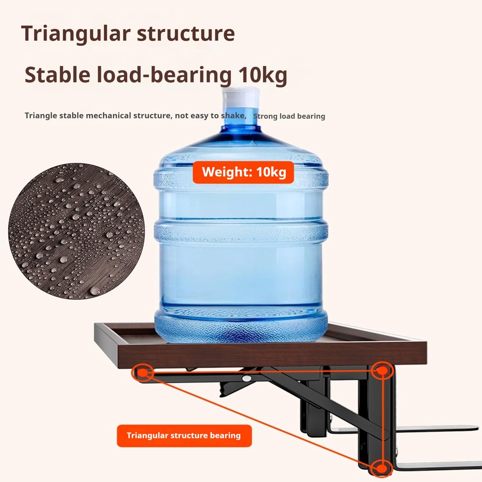 Comodino pieghevole in bambù con ripiano e vassoio per materasso, con altezza regolabile, capacità di carico 10 kg, design salvaspazio per affittuari e piccoli spazi