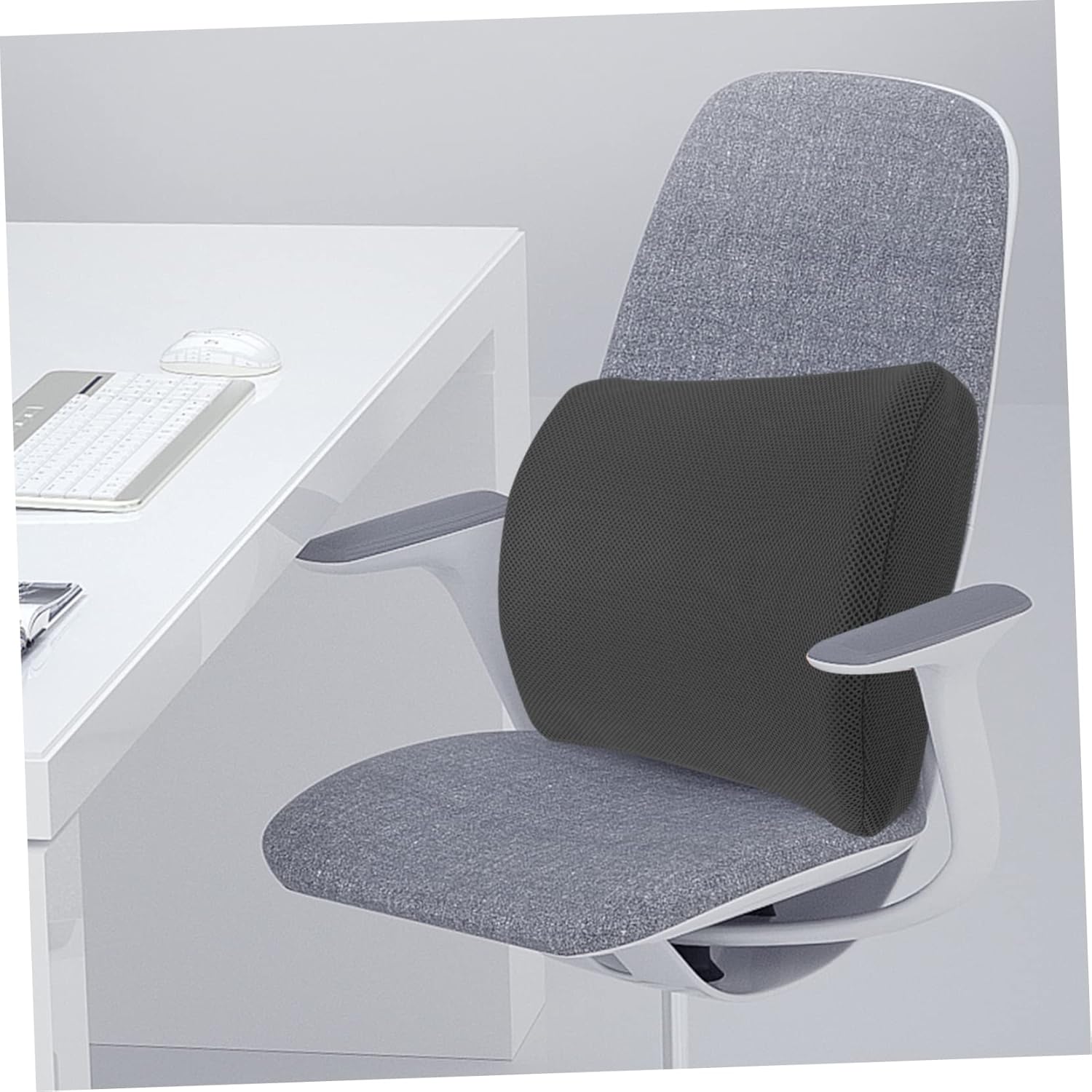 Back Cushion for Office and Car Ergonomic Lumbar Pillow Breathable Detachable Cover Pressure Relief Memory Foam Support