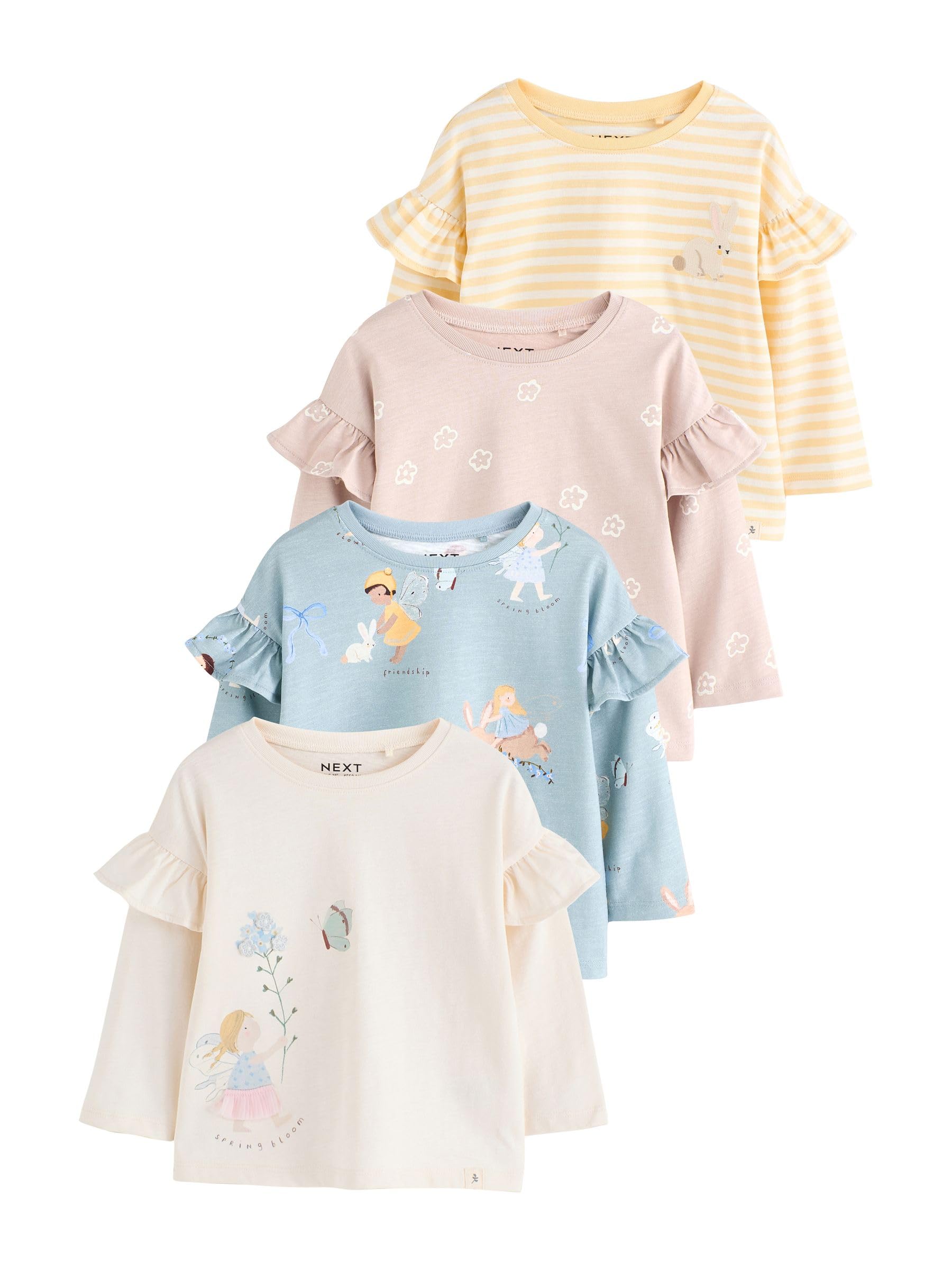 NEXT Mädchen 4er-Pack Langarmshirts