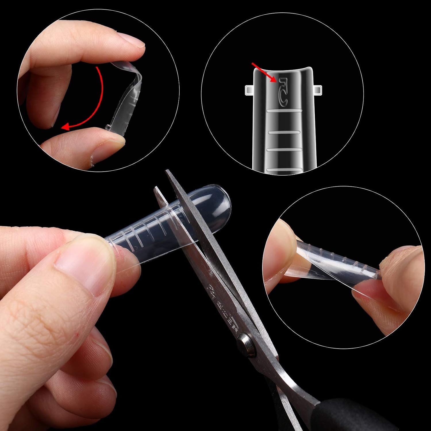 120 Pieces Dual Nail Forms Set Gel Nail Mold Extension Forms Coffin Nail Gel Forms for Acrylic UV Nails Clear with 12 Sizes Scale and Nail Clips Gel Brush Pen 600/3000 Grit Nail Buffer