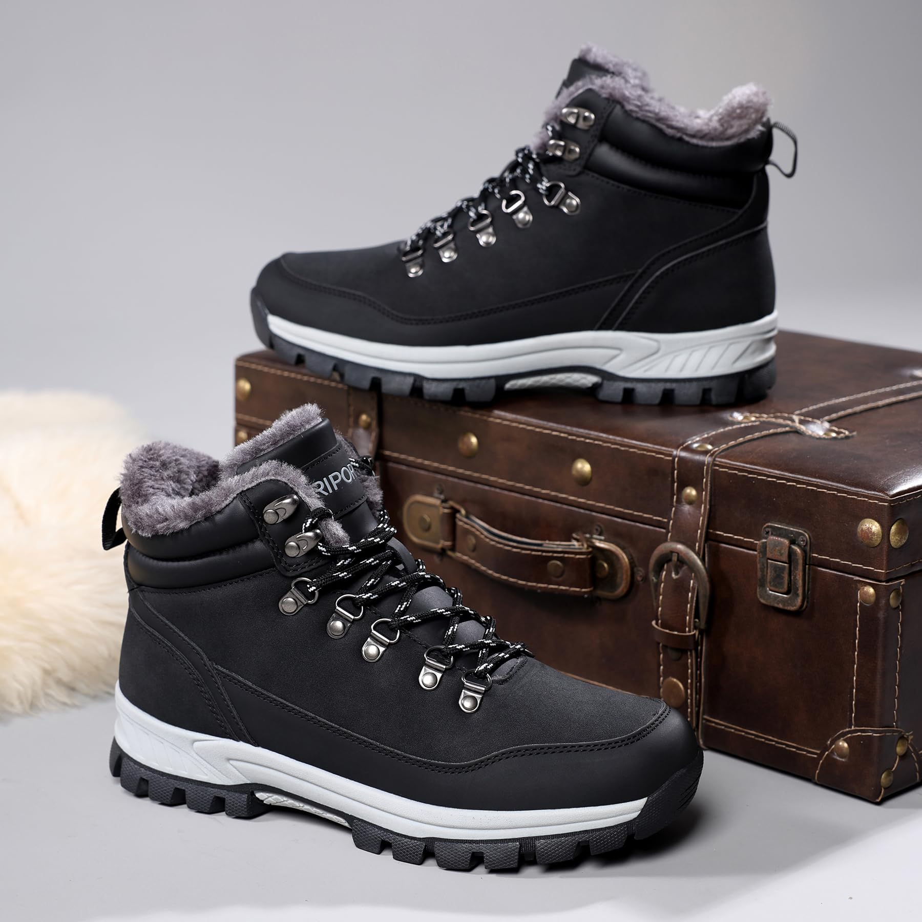 Winterstiefel Herren Damen Warm Gefüttert Schneestiefel Rutschfest Winterschuhe