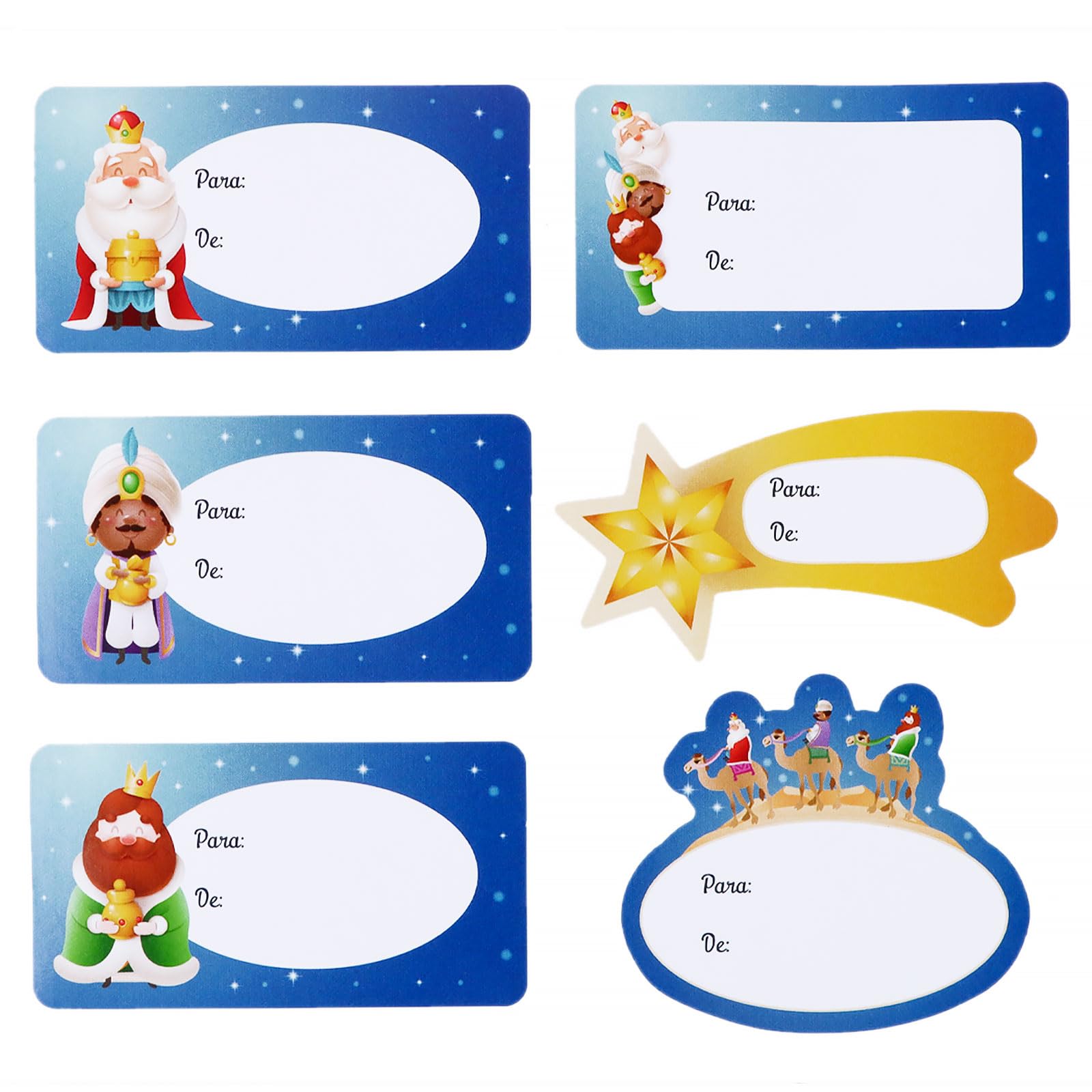 DPKOW 108 Stück Temporäre Tattoos 'Feliz Navidad Reyes Magos' – Für Kinder Und Erwachsene, Weihnachtsmotive, Wasserfest
