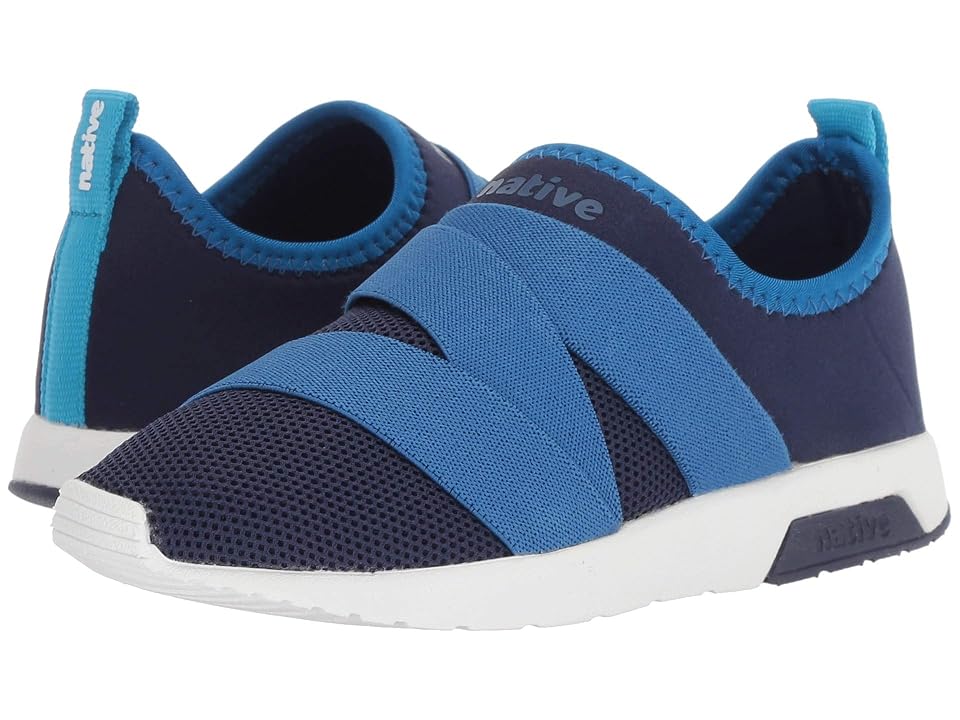 Native Shoes Kids Phoenix (Little Kid) (Regatta Blue/Victoria Blue/Shell White) Kids Shoes INTERNATIONAL SHIPPING
