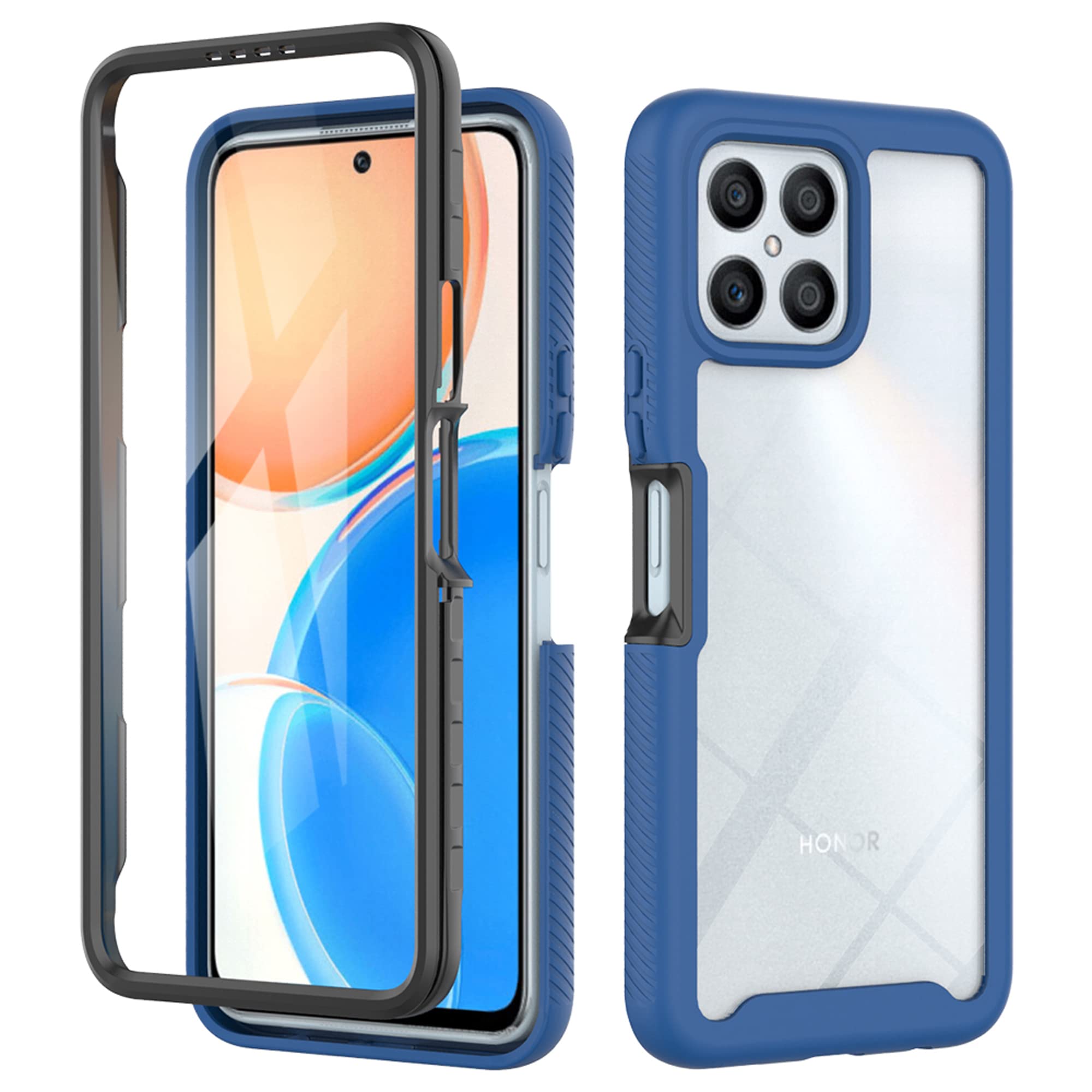 HAOFUGUI Cover per Honor X8 4G, con Supporto Anello a