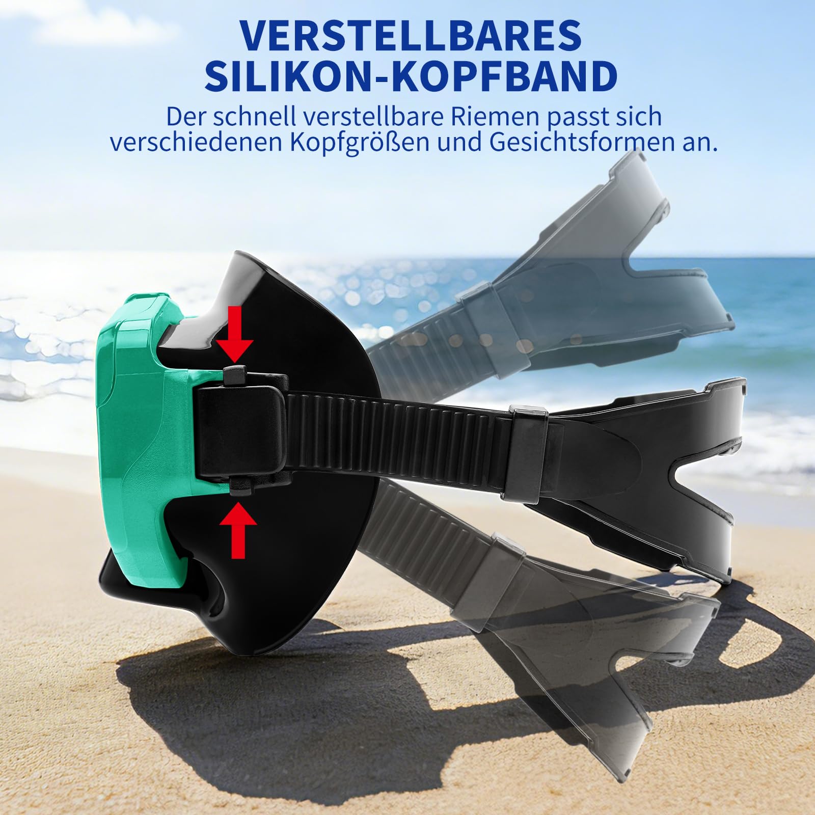 Attrezzatura da snorkeling intercambiabile per adulti e adolescenti con miopia, maschera subacquea anti-appannamento per snorkeling miopi e completamente asciutti in silicone per immersioni