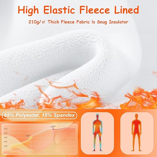 Miniatura 3 de HYCOPROT Conjunto de ropa interior térmica para niños y jóvenes, pantalones largos de capa base con forro polar de compresión, leggings y pantalones