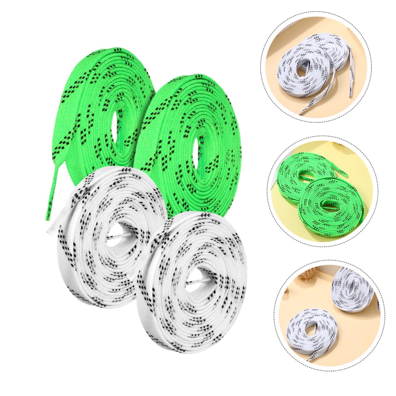 BESPORTBLE 6pares Cordones De Hockey Sobre Hielo Resistentes Al Desgaste Para Patines De Hielo y Patines Línea Para Personalizar Tu Estilo Deportivo