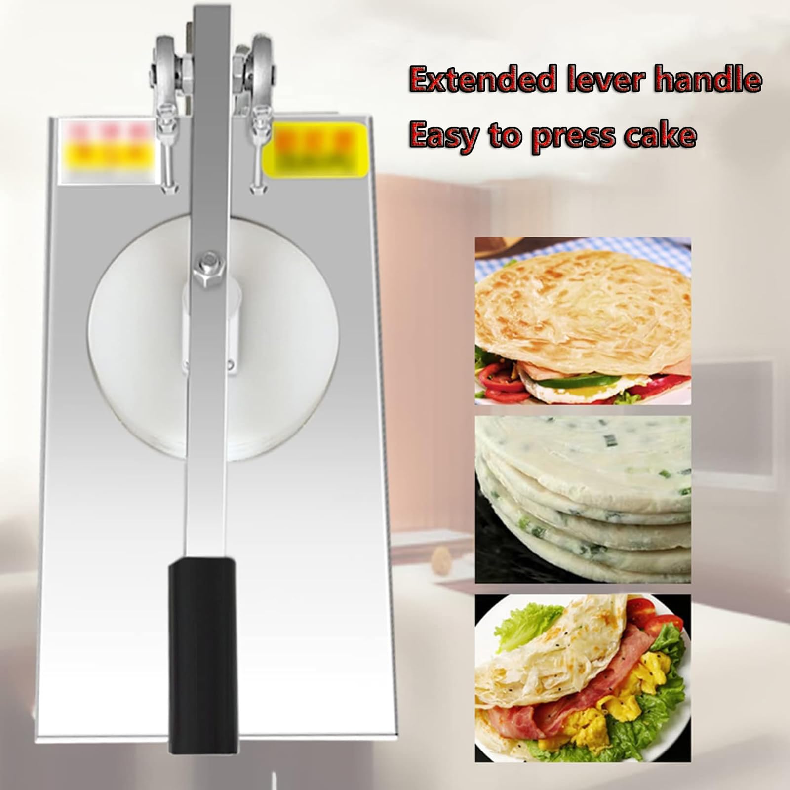 Pressa per pizza pressata a mano, macchina per pressare l'impasto manuale della pizza in acciaio inossidabile, utensile da cucina per pizzaioli antiaderenti per negozi di cibo occi(20 centimetri)
