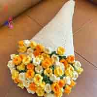 Kit Manta Crochet Convertible En Ramo De Flores
