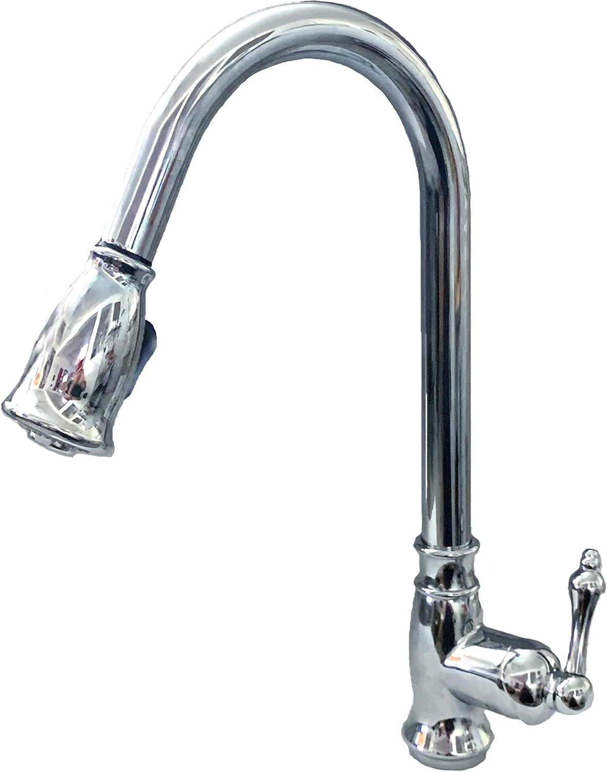 Laguna Brass 1153CP Classic 16" Single Handle Pull-Down Kitchen Faucet, Chrome Finish