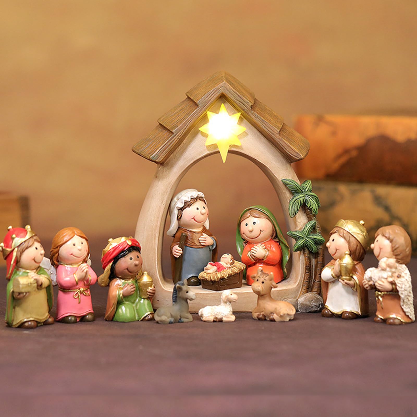 Up Presepe in Taglio Resina per Manto da Tavolo