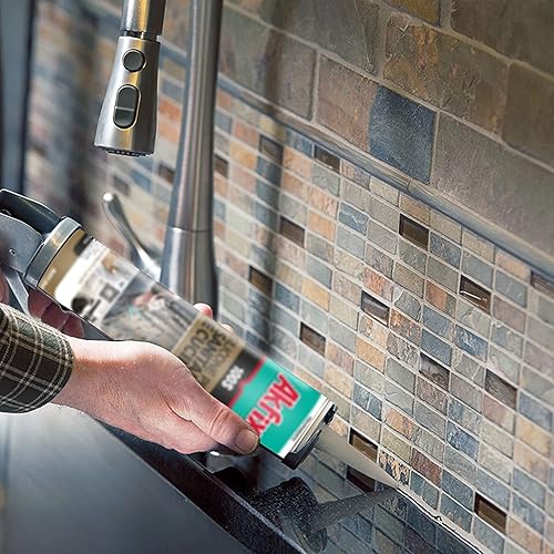 Miniatura 9 de Akfix Calafateo de silicona blanca 100S  Sellador de baño y cocina, aplicaciones sanitarias, sellador de silicona resistente al agua para ducha,