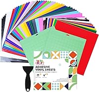 Vista 9 de UCEC Papel de vinilo extraíble negro, hojas de vinilo inteligentes de 13 x 12 pulgadas, color negro brillante, compatibles con Cricut Maker 3/Maker