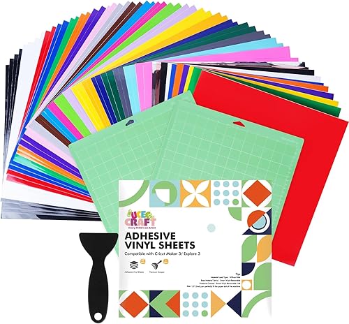 Miniatura 9 de UCEC Papel de vinilo extraíble negro, hojas de vinilo inteligentes de 13 x 12 pulgadas, color negro brillante, compatibles con Cricut Maker 3/Maker