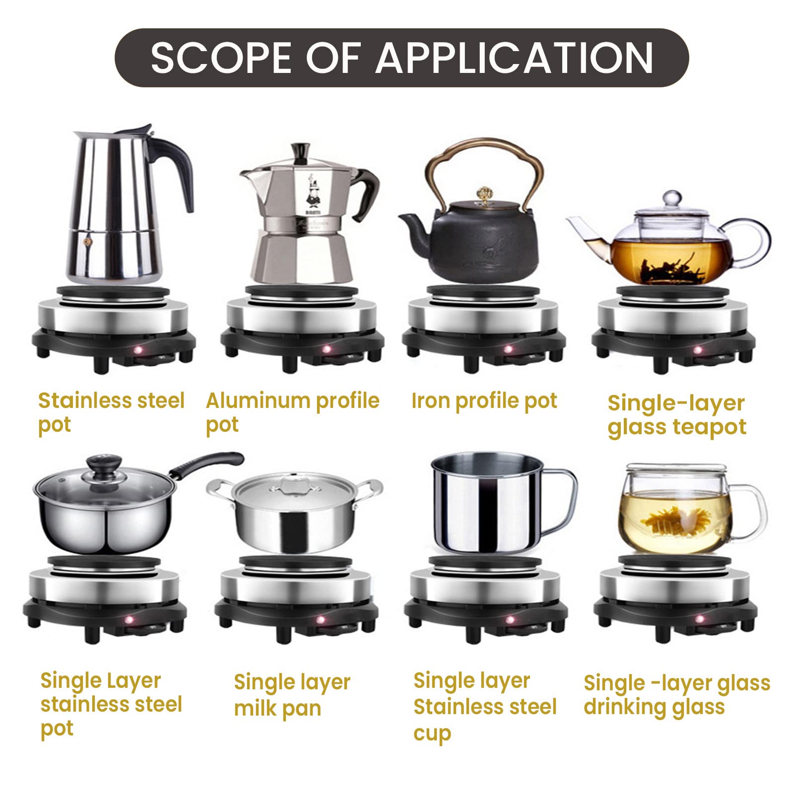 Multifunction Portable Electric Cooking Stove, Mini Electric Hot Plate