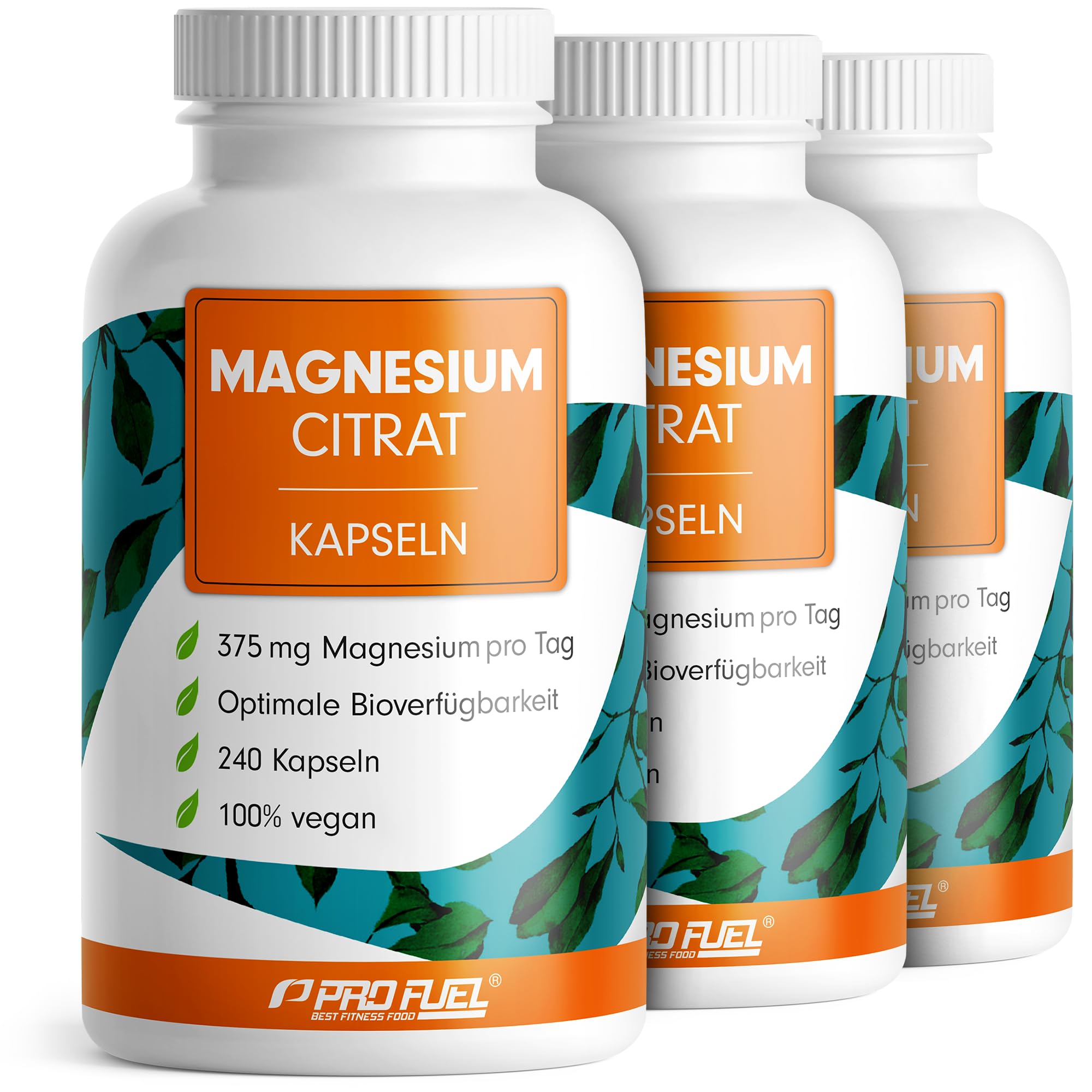 Magnesiumcitrat Kapseln 720x mit 375 mg Magnesium aus hochwertigem Magnesium Citrate - optimal hochdosiert & bioverfügbar - laborgeprüft mit Zertifikat - 100% vegan - Vorrat für 240 Tage