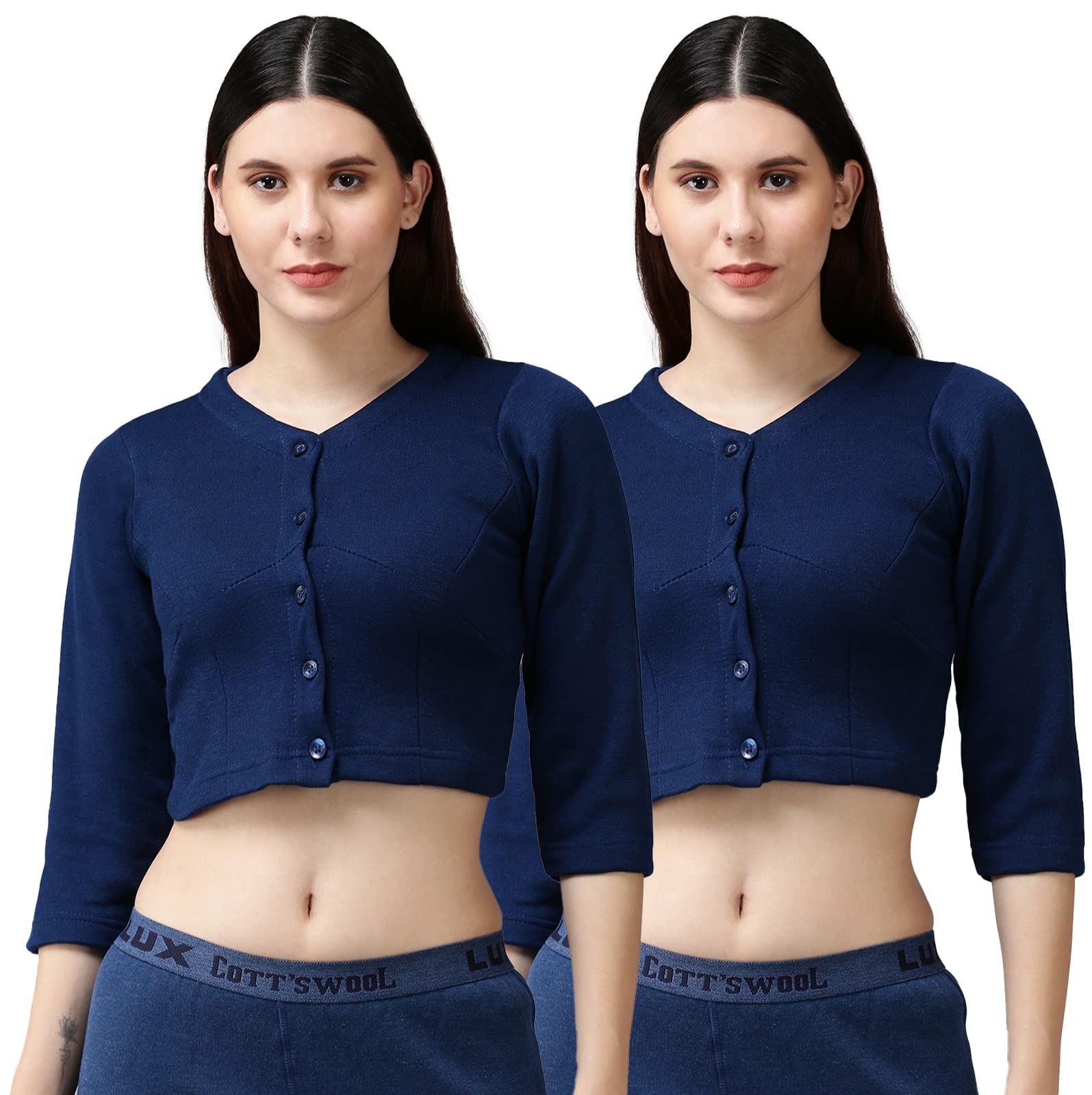 Lux Cottswool Solid Regular koszula damska, czarna i brązowa, rozmiar 100