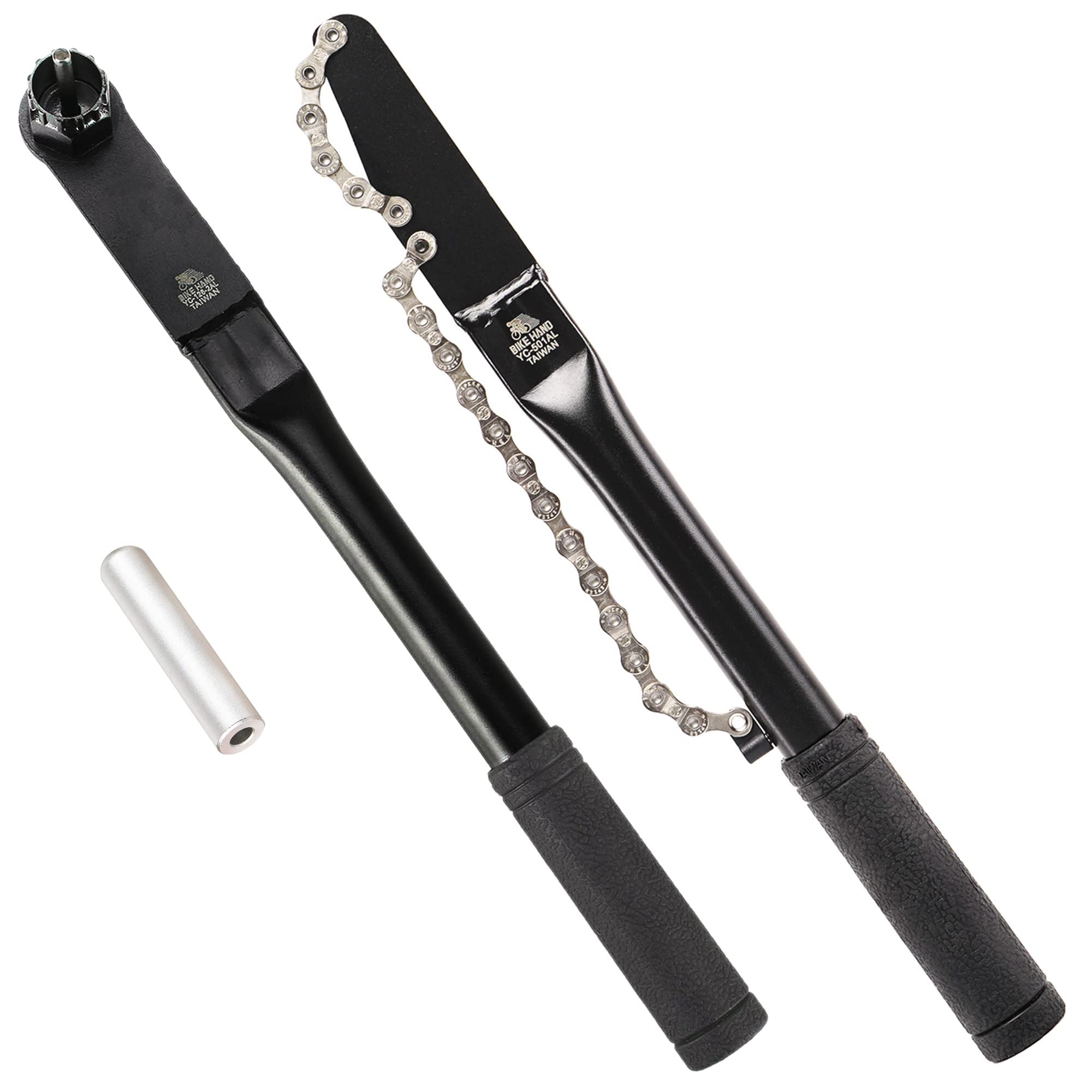 BikeHand Bicycle Bike Compatible with Shimano Cassette Turner Install Rotor Lockring Removal Chain Whip Tool Kit