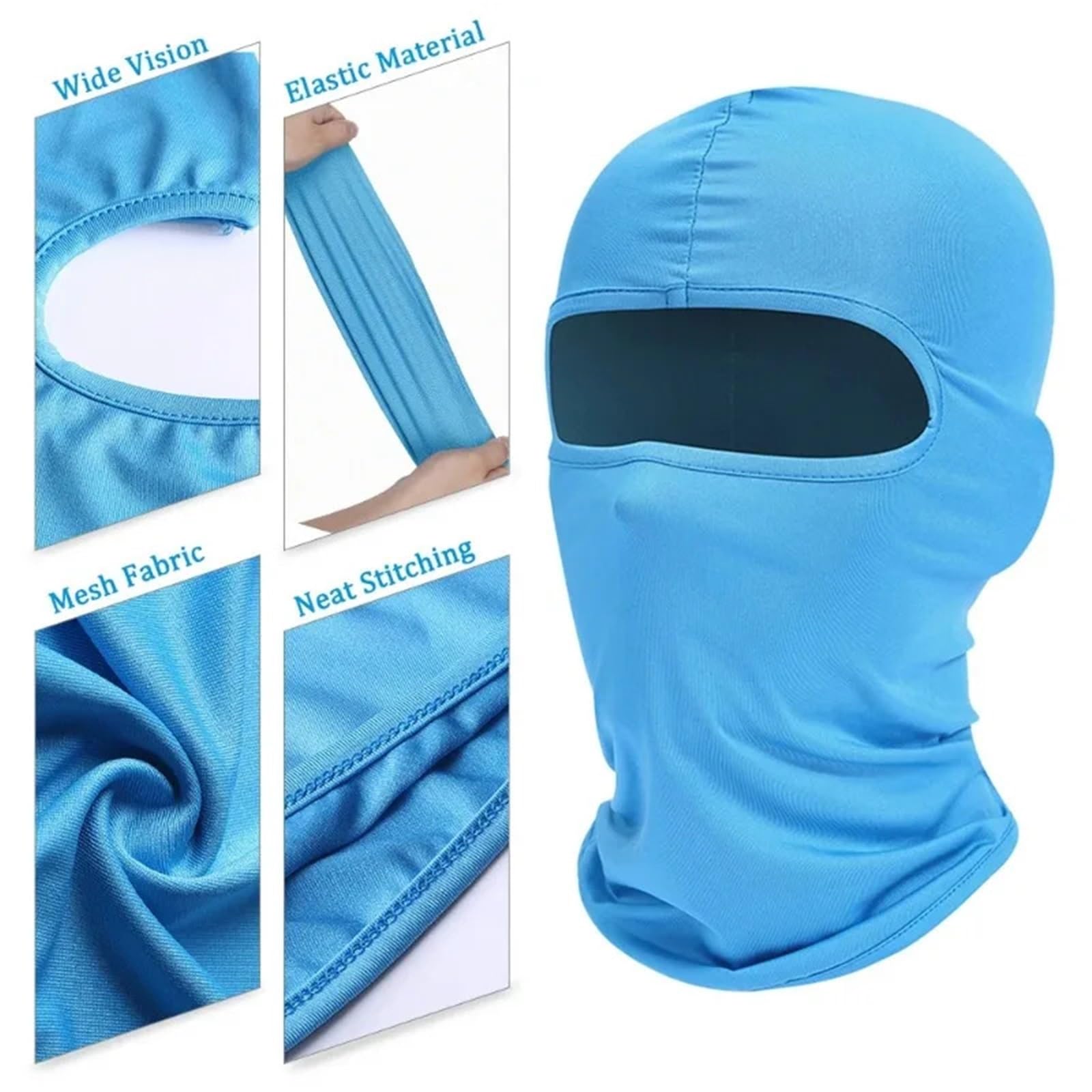 2Pcs Ski Mask Full Face Hiking Cycling Camping Bike Head Cover for Men Women para Esquí Ciclismo