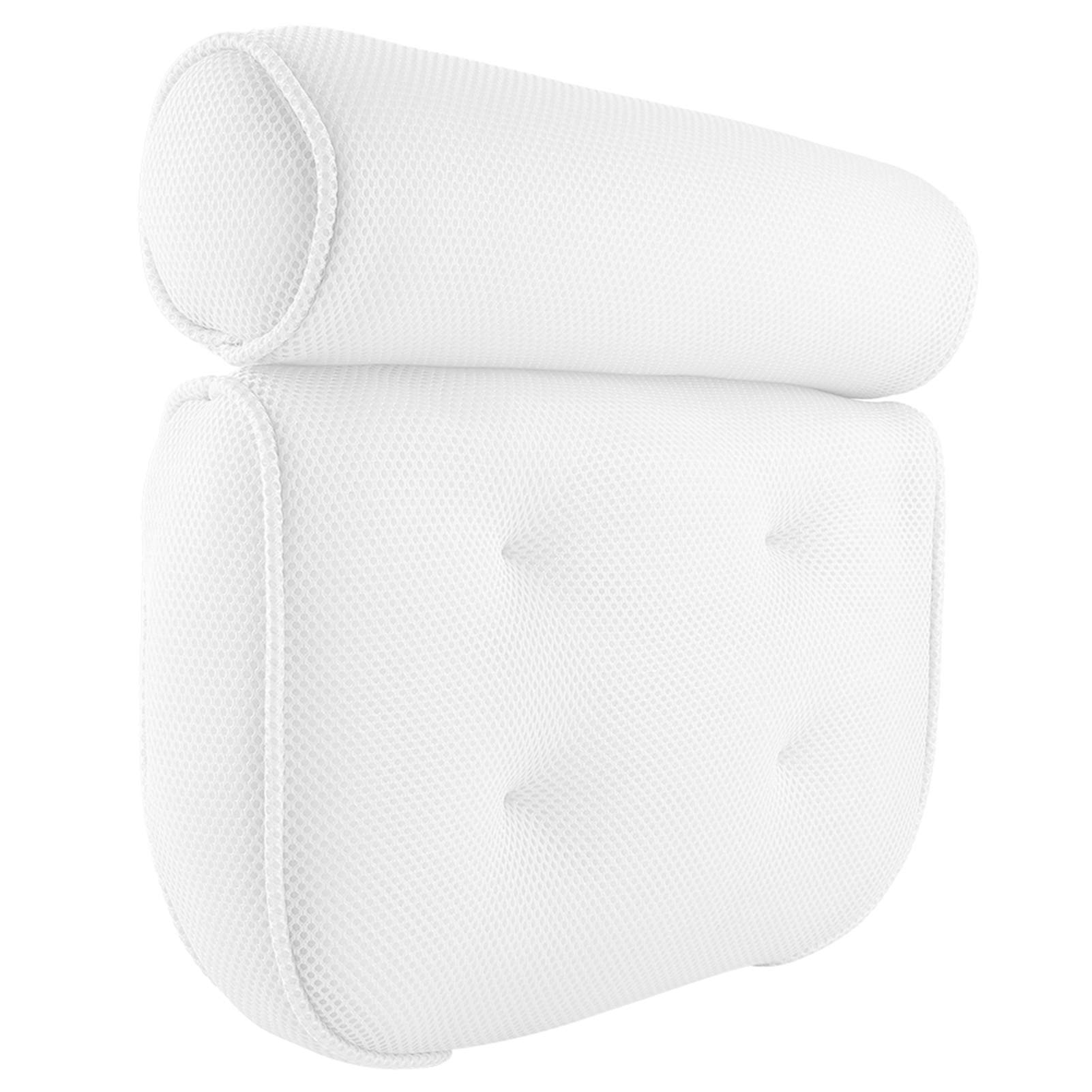 Ejoyous Oreiller de Bain en Douce, avec Soutien du Cou et du Dos en Mousse Spa, 35 X 33 X 10 Cm, Ventouse, Appui-tête de Bain pour la Relaxation dans la Baignoire, pour Adultes, Utilisation au Spa à