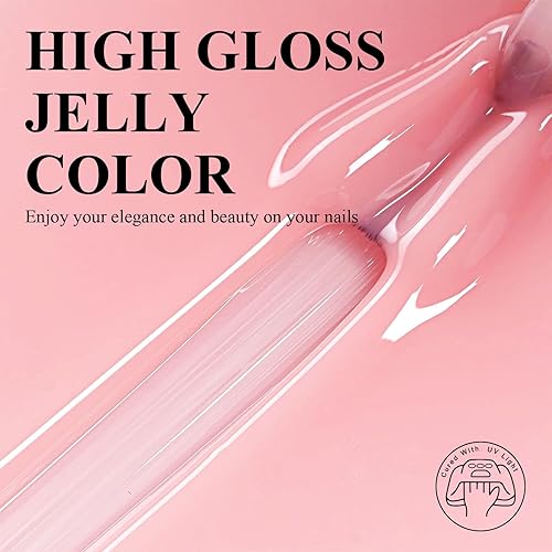 Miniatura 8 de Imtiti Esmalte de uñas de gel verde, esmalte de gel semipermanente para invierno y primavera, color verde neón translúcido UVLED, 1 unidad de 0.5