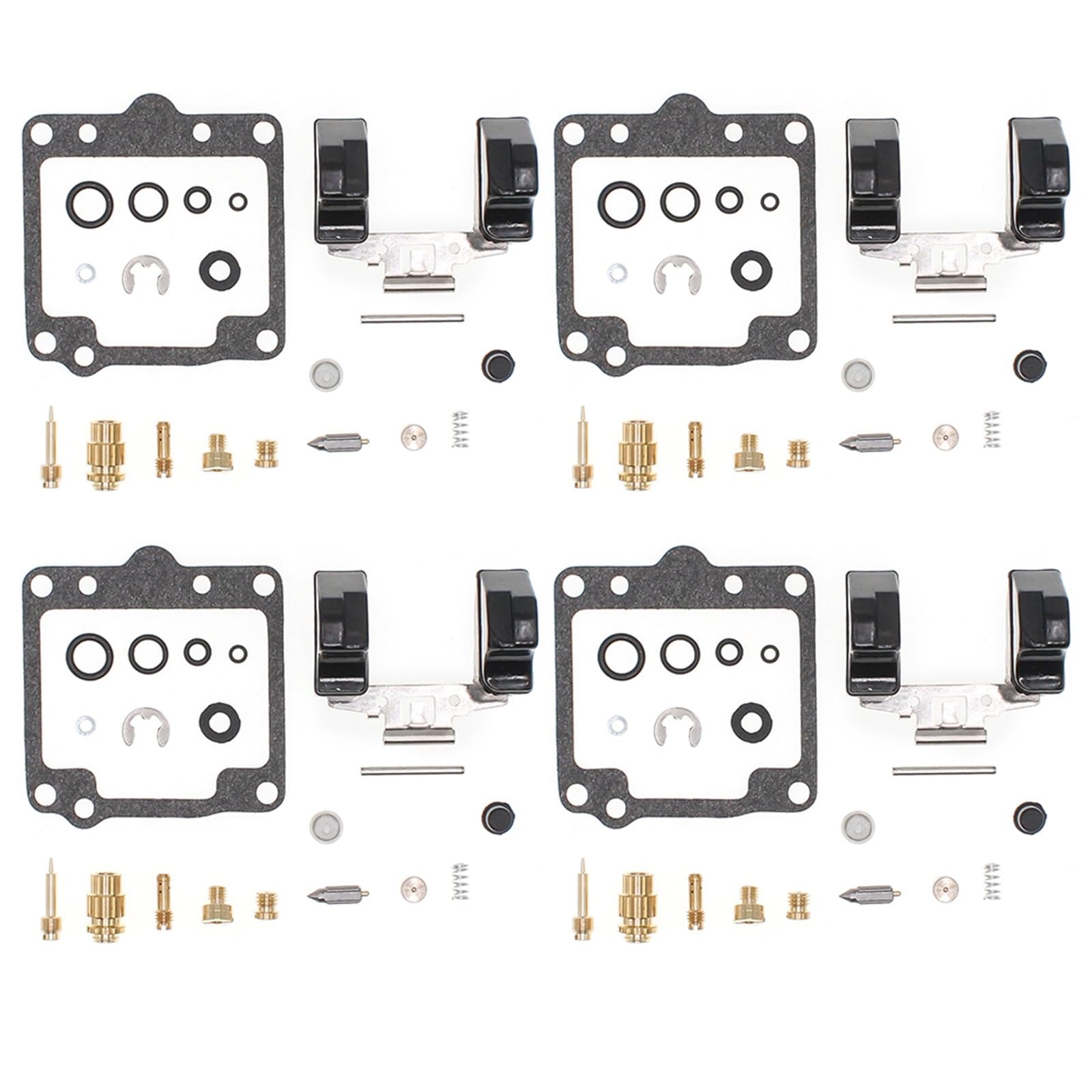 4 Juegos para Suzuki GS750 GS750E GS750L GS750T 1980 1981 1982 1983 Kit De Reparación Carburador Conjunto Reconstrucción con Junta Flotante