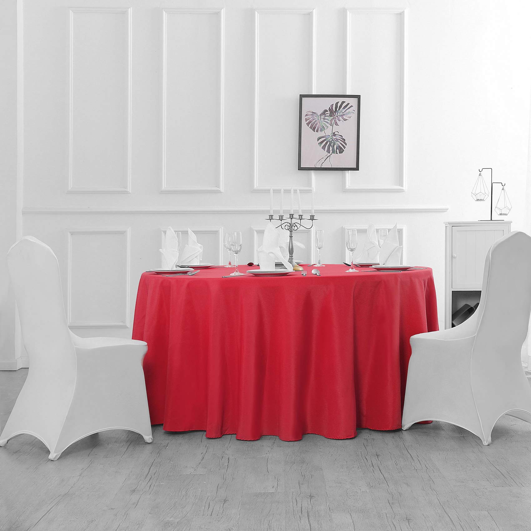 Nappe Ronde Polyester 120'' Blanche | Décoration | Les Productions