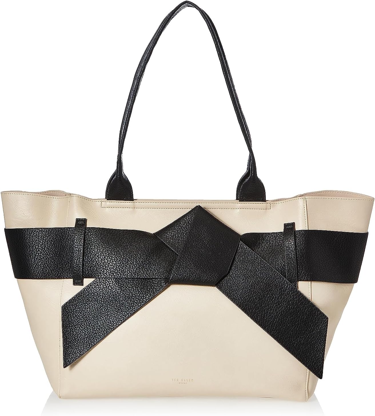 Ted Baker Ted Baker Jimma PU large bow tote bag in beige JIMMA 256419CREAM