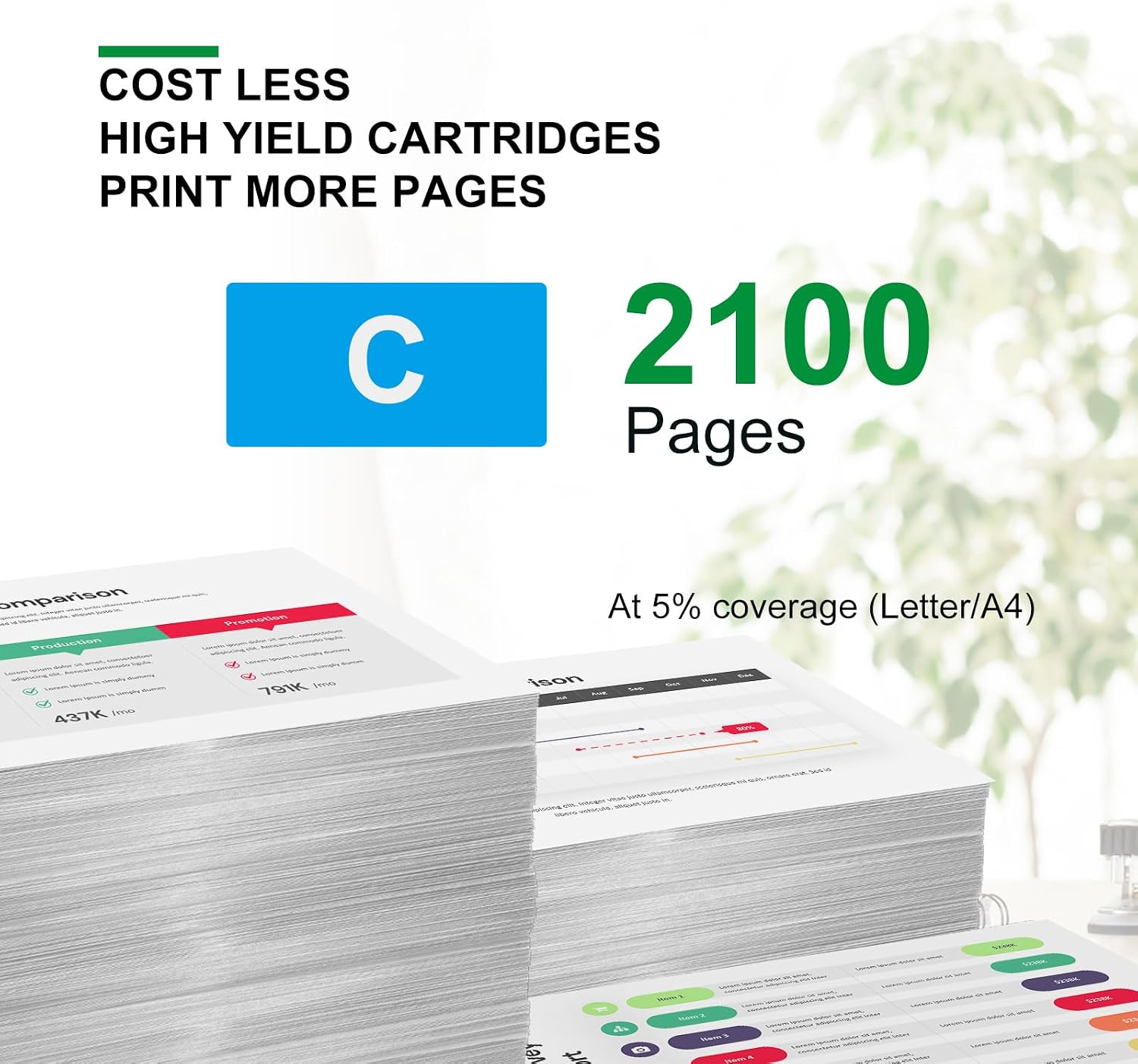 414A Cyan Toner Cartridge Compatible for HP 414A 414X W2021A W2021X for HP Color LaserJet Pro M454dn M454dw MFP M479dw M479fdn M479fdw